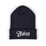 Zealous Embroidered Cuffed Beanie — Classic Winter Knit Hat