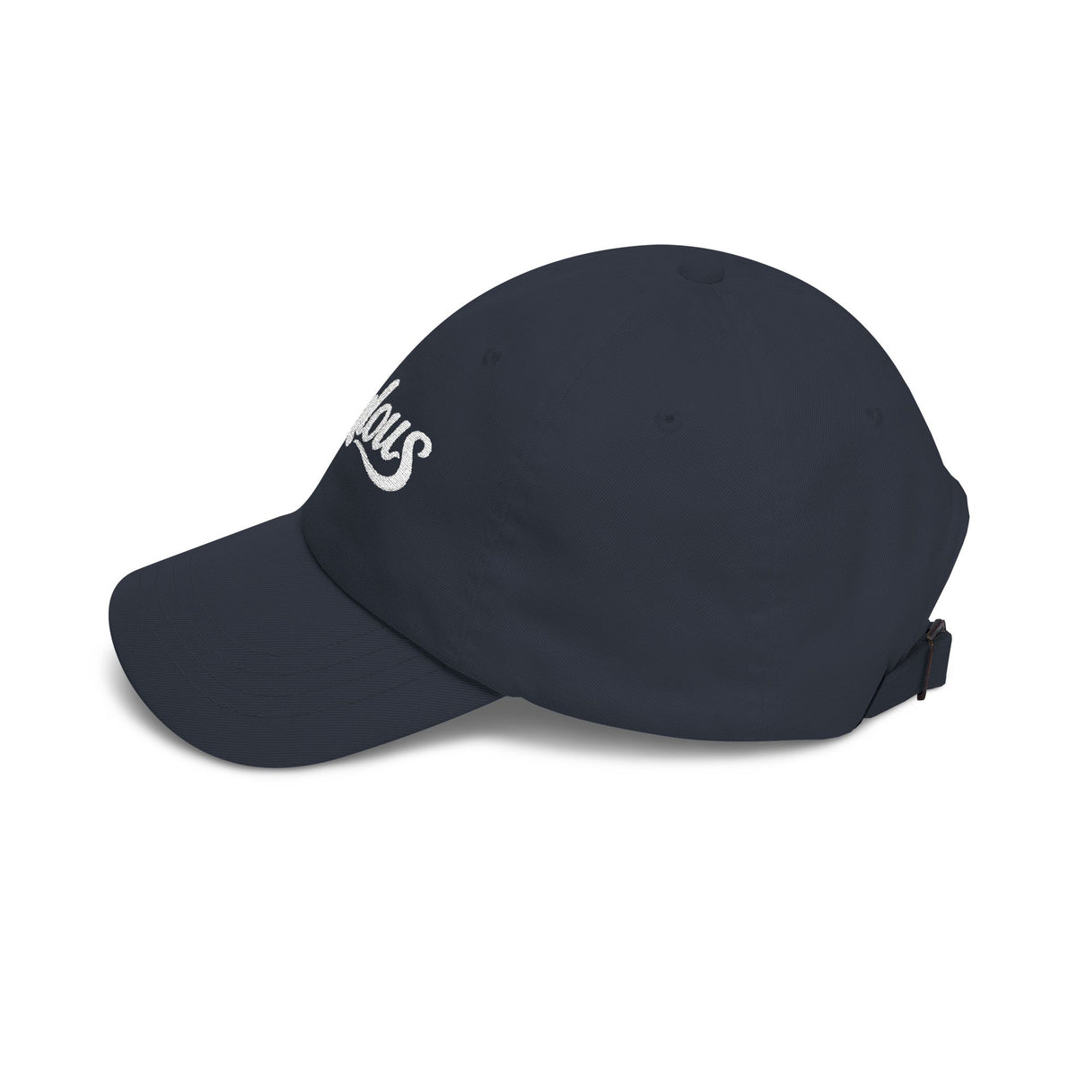 Zealous Classic Dad Cap — Vintage Brass Closure Cotton Baseball Hat (White)