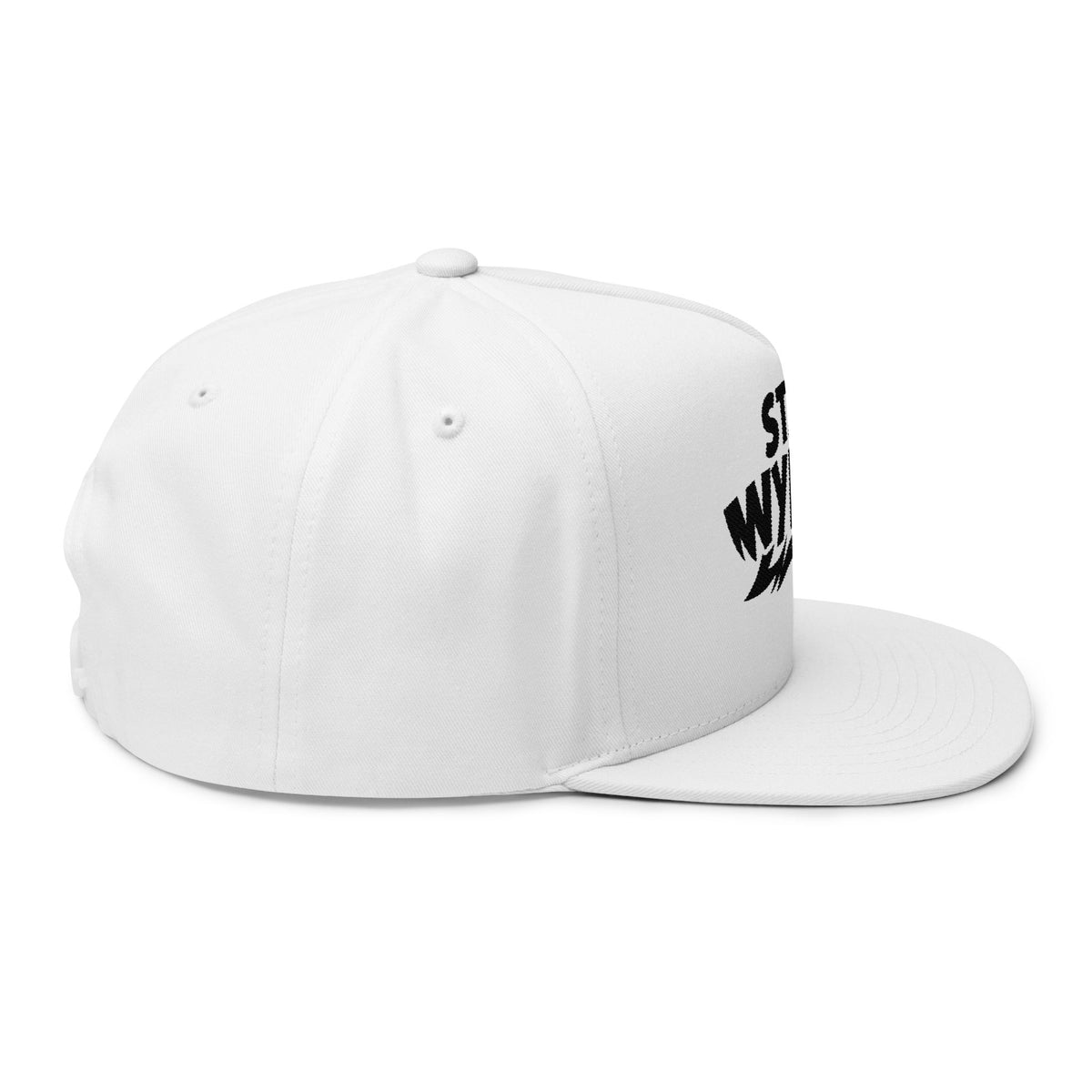 Stay Wylin' Flat Bill Cap (Black Embroidery)