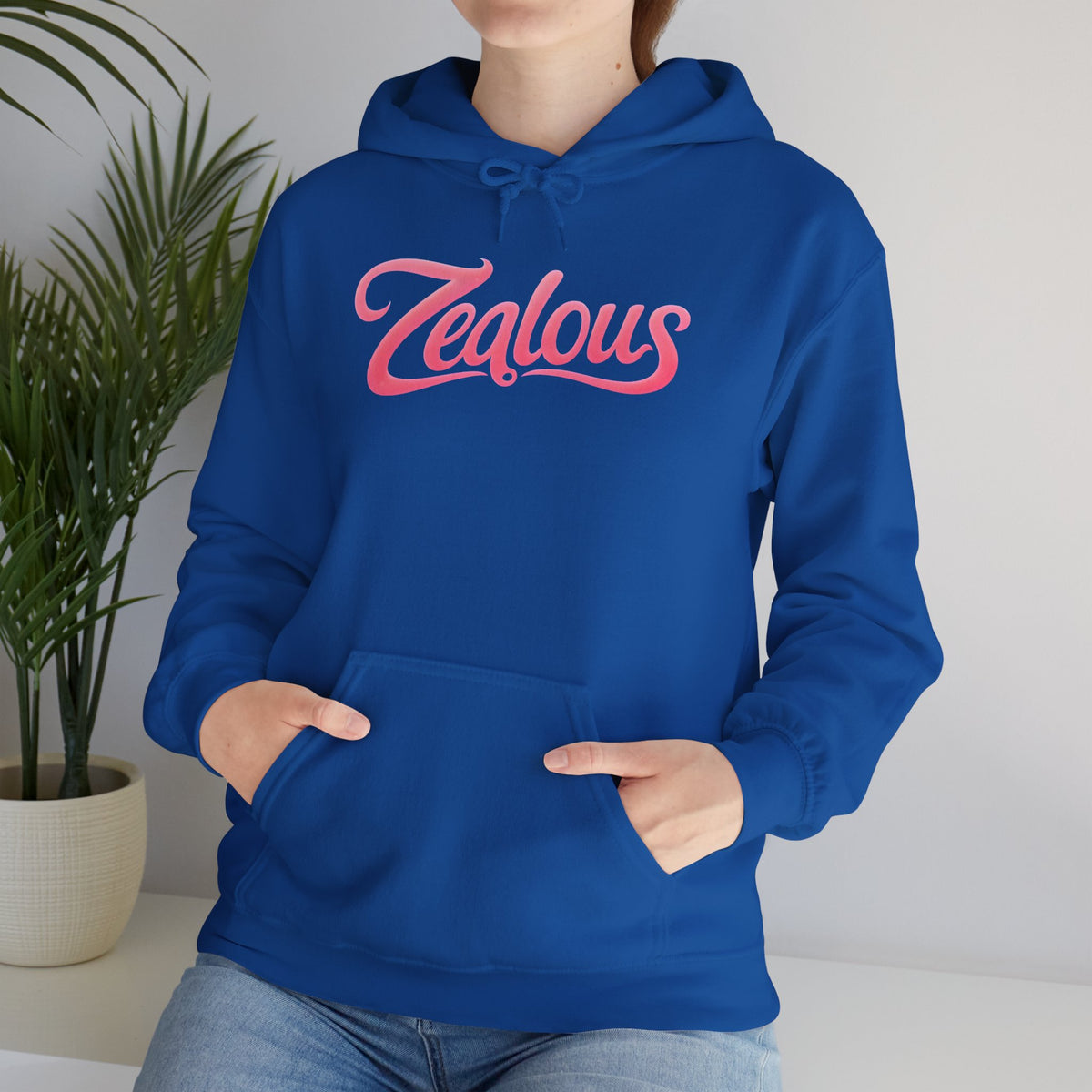 Zealous Cozy Hooded Sweatshirt — Unisex Cotton-Poly Blend