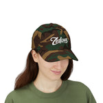Zealous Classic Dad Cap — Vintage Brass Closure Cotton Baseball Hat (White)