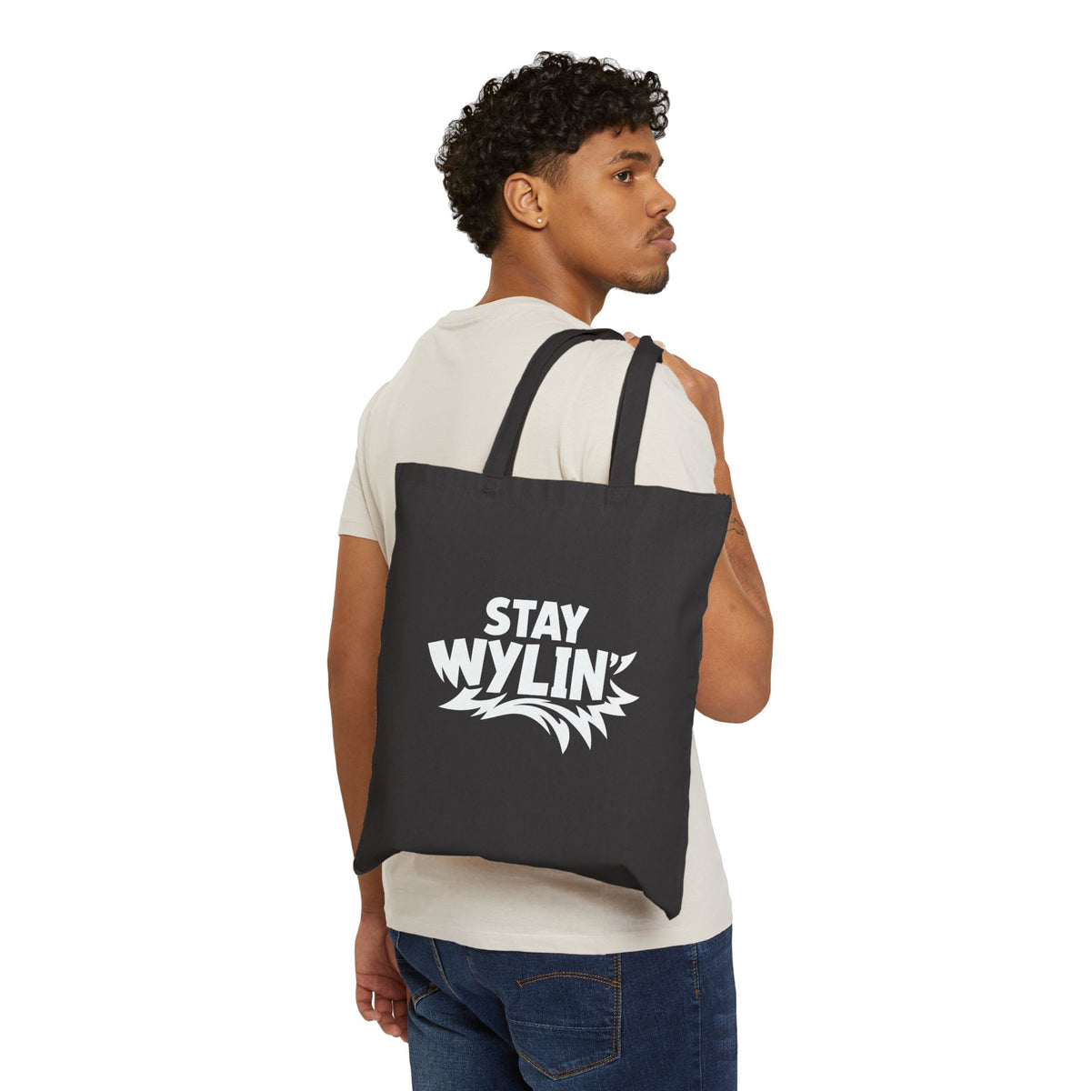 Stay Wylin' Cotton Canvas Tote Bag
