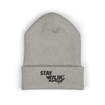 Stay Wylin' Classic Cuffed Beanie (Black Embroidery)