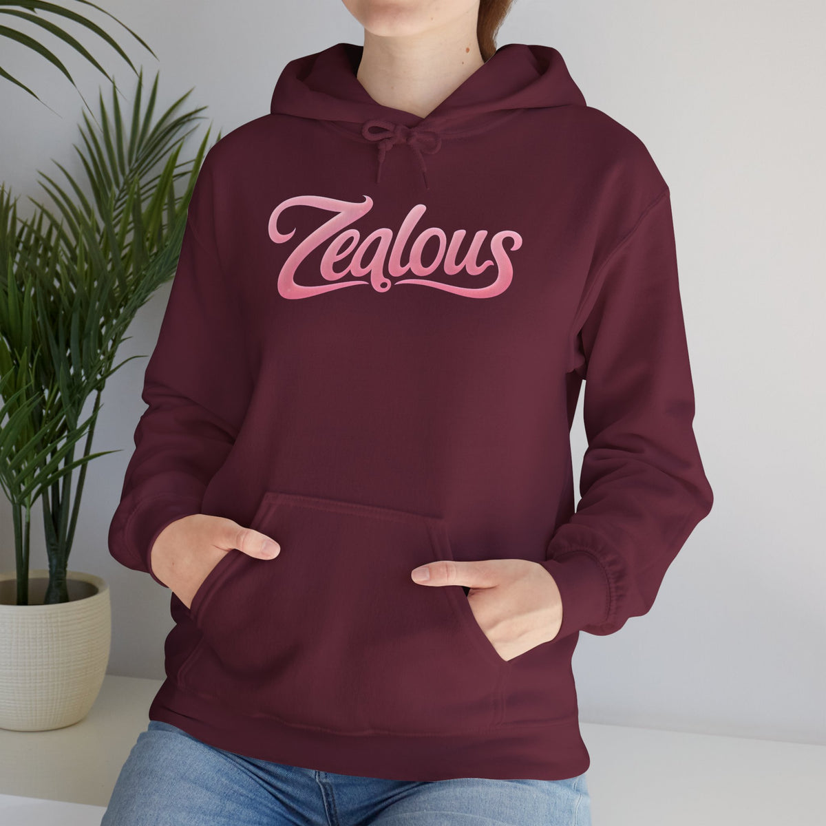 Zealous Cozy Hooded Sweatshirt — Unisex Cotton-Poly Blend