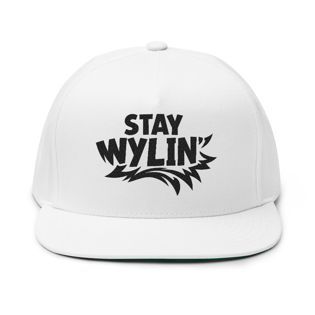 Stay Wylin' Flat Bill Cap (Black Embroidery)