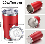 Obiatar 20oz Stainless Steel Tumbler With Lid & 2 Straws | Double-Wall Vacumm Insulated Cup for Cold & hot Drink (Copy)