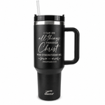 "I Can Do All Things" 40oz Laser-Engraved Tumbler | Philippians 4:13 Scripture Cup
