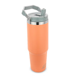 Obiatar 30 oz Tumbler with Handle | Insulated Tumbler with 100% Leak-Proof Lid and Straw | Stainless Steel Vacuum Water Bottle Travel Mug | Keeps Cold & Hot Drink (Orange)