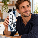 Personalized 20oz Tumbler with Name – Mountain Landscape Insulated Travel Cup with 2 Lids & Stainless Steel Straw