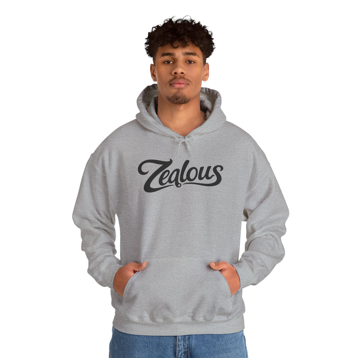 Zealous Cozy Hooded Sweatshirt — Unisex Cotton-Poly Blend