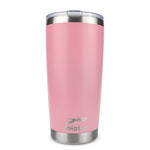 Obiatar 20oz Stainless Steel Tumbler With Lid & 2 Straws | Double-Wall Vacumm Insulated Cup for Cold & hot Drink (Pink)