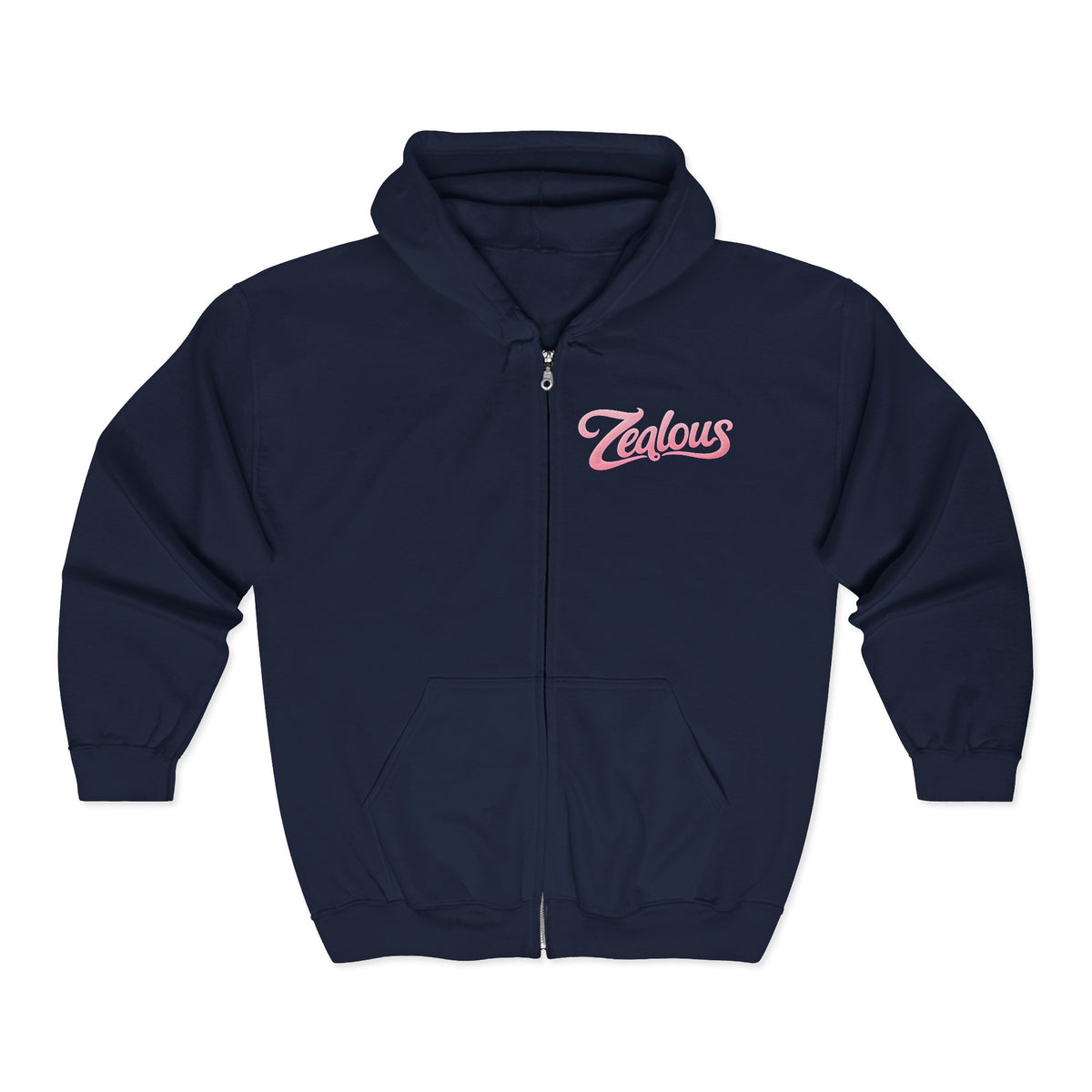 Zealous Cozy Classic Full-Zip Hoodie — Soft Fleece Zip-Up Sweatshirt