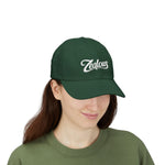Zealous Classic Dad Cap — Vintage Brass Closure Cotton Baseball Hat (White)