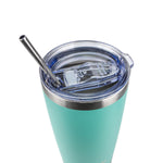 Obiatar 20oz Stainless Steel Tumbler With Lid & 2 Straws | Double-Wall Vacumm Insulated Cup for Cold & hot Drink (Copy)