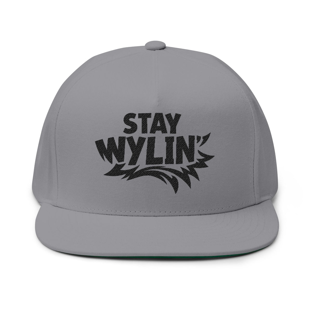 Stay Wylin' Flat Bill Cap (Black Embroidery)