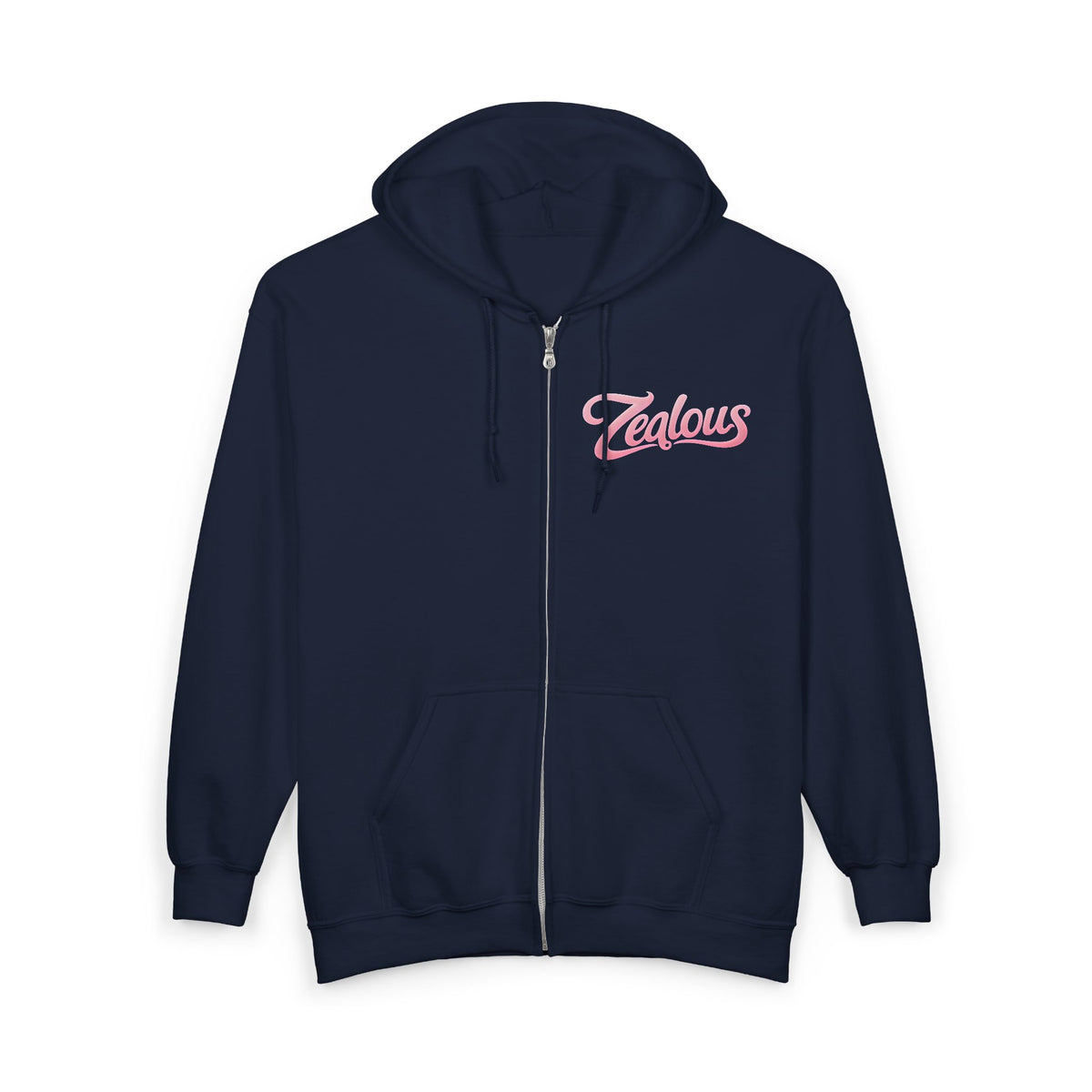 Zealous Cozy Classic Full-Zip Hoodie — Soft Fleece Zip-Up Sweatshirt
