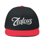 Zealous Embroidered Flat Bill Cap