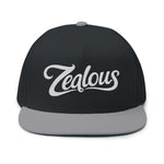 Zealous Embroidered Flat Bill Cap