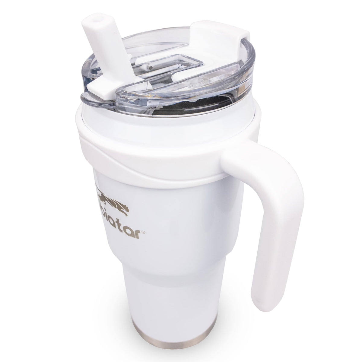 Obiatar 40oz Insulated Tumbler with Handle, Stainless Steel, Double Wall Vacuum Sealed, Leak-Proof Straw Lid