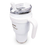 Obiatar 40oz Insulated Tumbler with Handle, Stainless Steel, Double Wall Vacuum Sealed, Leak-Proof Straw Lid