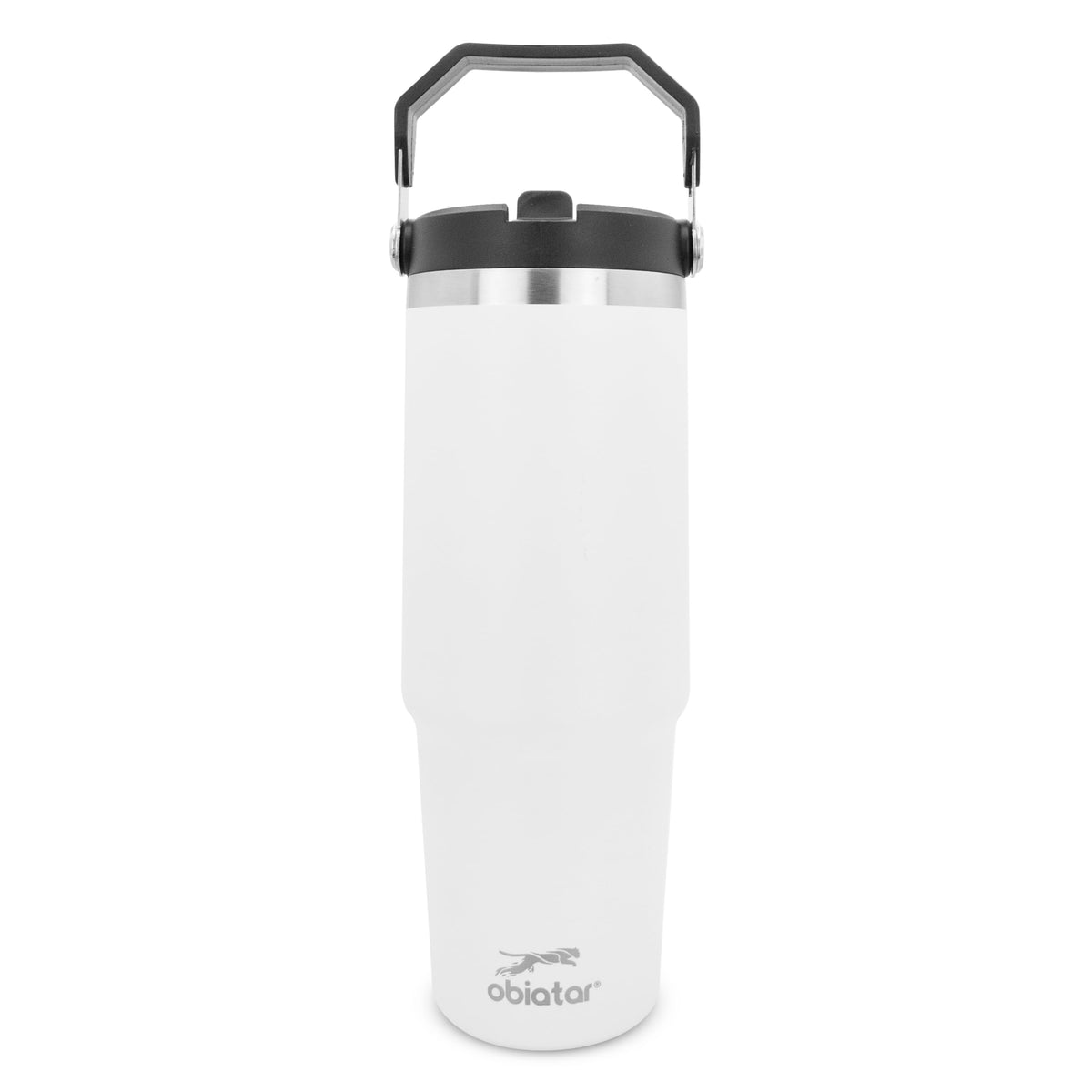 Obiatar 30 oz Tumbler with Handle | Insulated Tumbler with 100% Leak-Proof Lid and Straw | Stainless Steel Vacuum Water Bottle Travel Mug | Keeps Cold & Hot Drink