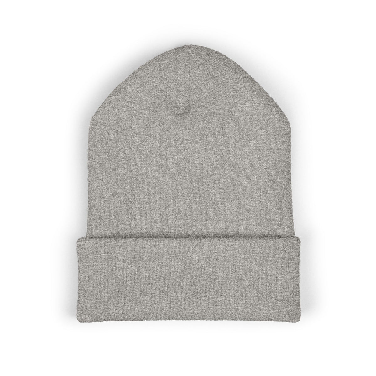 Zealous Embroidered Cuffed Beanie — Classic Winter Knit Hat (Black)