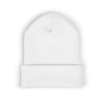 Zealous Embroidered Cuffed Beanie — Classic Winter Knit Hat (Black)