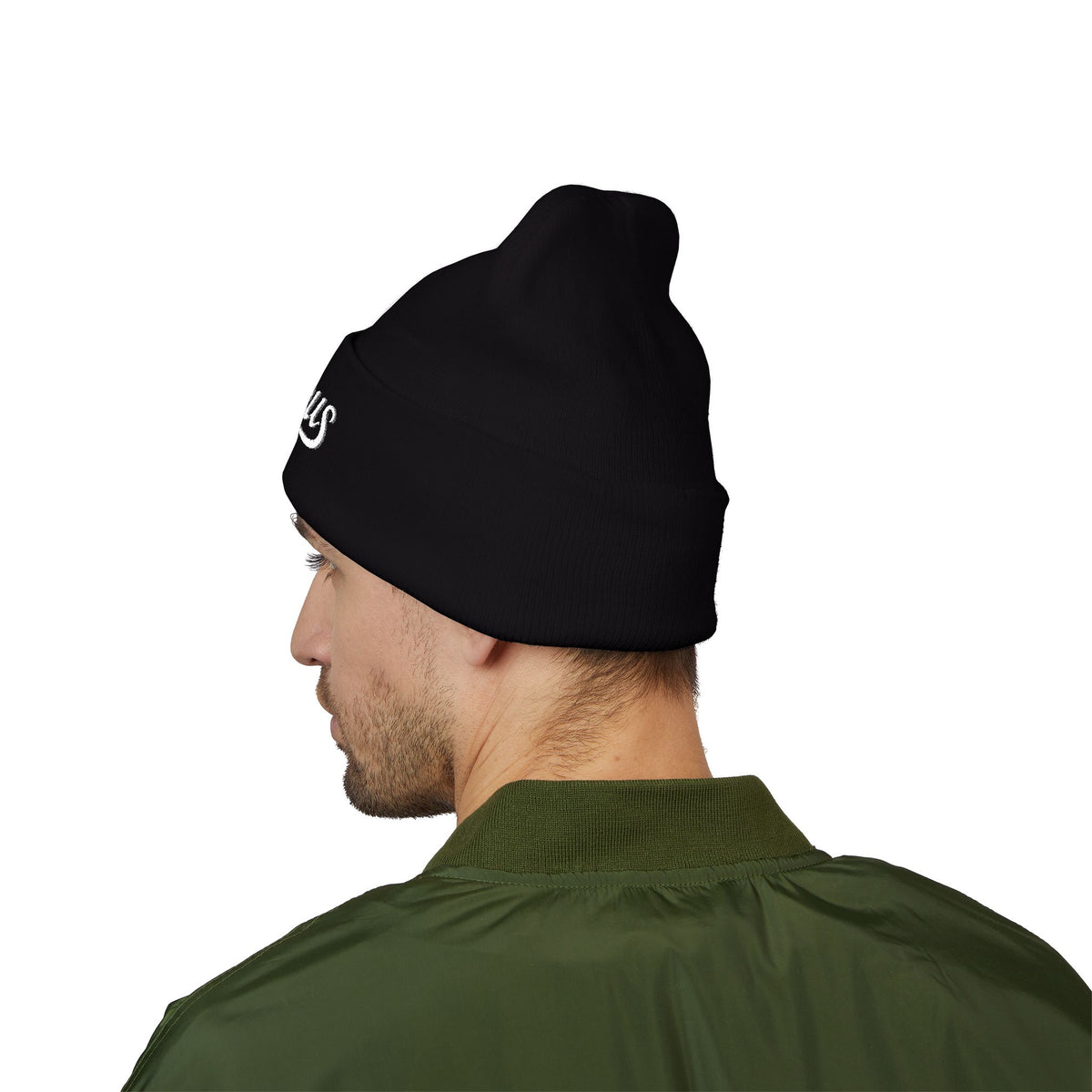 Zealous Embroidered Cuffed Beanie — Classic Winter Knit Hat
