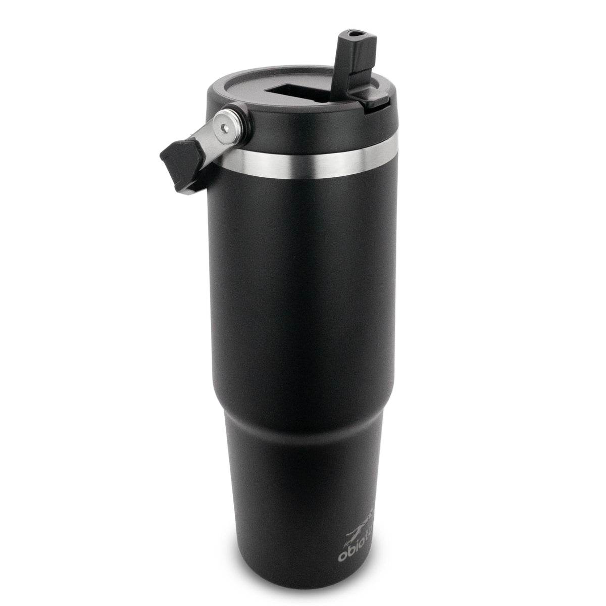 Obiatar 30 oz Tumbler with Handle | Insulated Tumbler with 100% Leak-Proof Lid and Straw | Stainless Steel Vacuum Water Bottle Travel Mug | Keeps Cold & Hot Drink