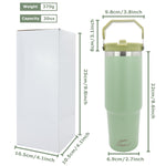 Obiatar 30 oz Tumbler with Handle | Insulated Tumbler with 100% Leak-Proof Lid and Straw | Stainless Steel Vacuum Water Bottle Travel Mug | Keeps Cold & Hot Drink
