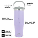 Obiatar 30 oz Tumbler with Handle | Insulated Tumbler with 100% Leak-Proof Lid and Straw | Stainless Steel Vacuum Water Bottle Travel Mug | Keeps Cold & Hot Drink