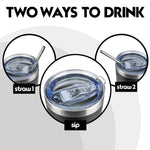 Obiatar 20oz Stainless Steel Tumbler With Lid & 2 Straws | Double-Wall Vacumm Insulated Cup for Cold & hot Drink (Copy)