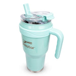 Obiatar 40oz Insulated Tumbler with Handle, Stainless Steel, Double Wall Vacuum Sealed, Leak-Proof Straw Lid