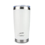 Obiatar 20oz Stainless Steel Tumbler With Lid & 2 Straws | Double-Wall Vacumm Insulated Cup for Cold & hot Drink (White)