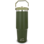 Obiatar 30 oz Tumbler with Handle | Insulated Tumbler with 100% Leak-Proof Lid and Straw | Stainless Steel Vacuum Water Bottle Travel Mug | Keeps Cold & Hot Drink (Olive)