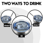 Obiatar 20oz Stainless Steel Tumbler With Lid & 2 Straws | Double-Wall Vacumm Insulated Cup for Cold & hot Drink (Copy)