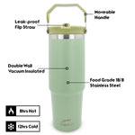 Obiatar 30 oz Tumbler with Handle | Insulated Tumbler with 100% Leak-Proof Lid and Straw | Stainless Steel Vacuum Water Bottle Travel Mug | Keeps Cold & Hot Drink