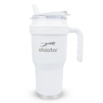 Obiatar 40oz Insulated Tumbler with Handle, Stainless Steel, Double Wall Vacuum Sealed, Leak-Proof Straw Lid