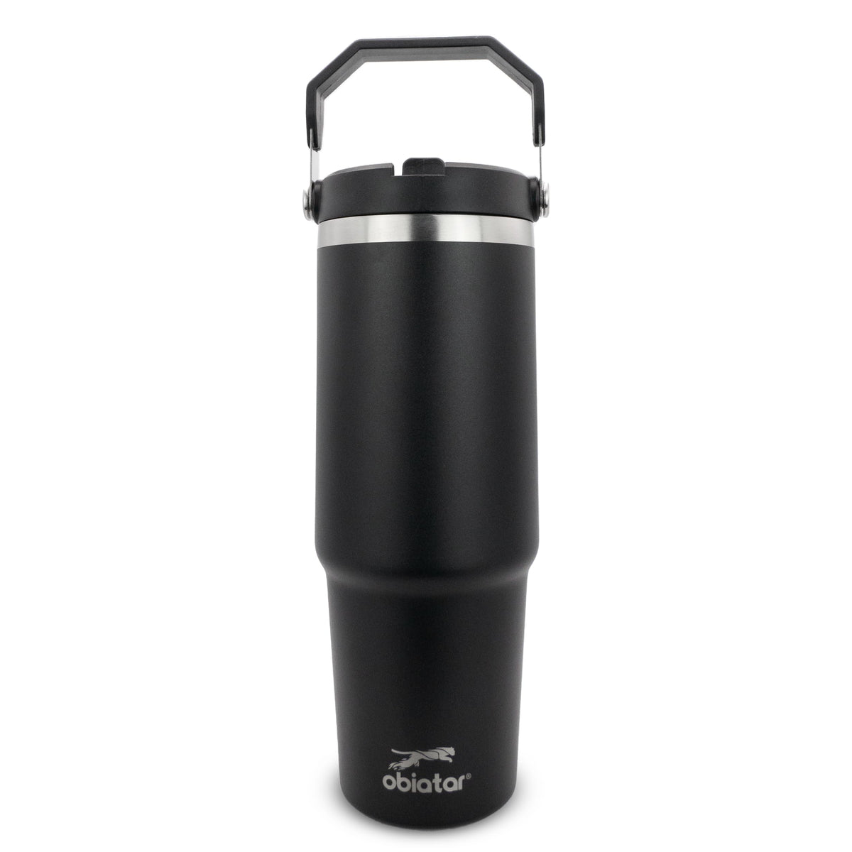 Obiatar 30 oz Tumbler with Handle | Insulated Tumbler with 100% Leak-Proof Lid and Straw | Stainless Steel Vacuum Water Bottle Travel Mug | Keeps Cold & Hot Drink