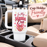 "In My Mama Era" 40oz Sublimation Tumbler | Leak-Proof Flip Straw & Stainless Steel Travel Mug