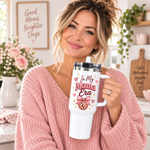"In My Mama Era" 40oz Sublimation Tumbler | Leak-Proof Flip Straw & Stainless Steel Travel Mug