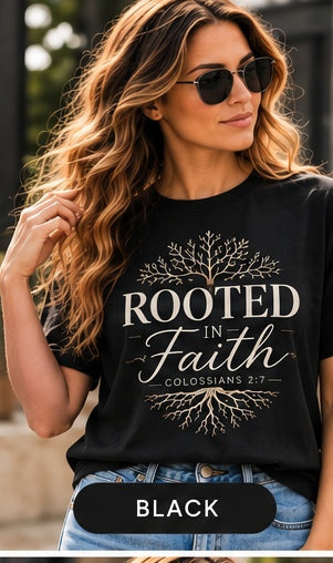 Rooted in Faith black model lifestyle mockup