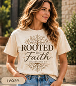Rooted in Faith ivory model lifestyle mockup