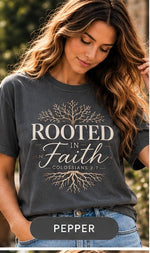 Rooted in Faith pepper model lifestyle mockup
