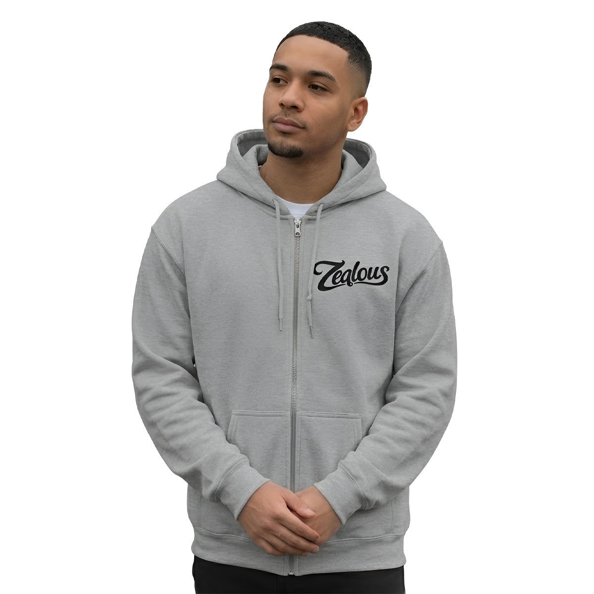 Zealous Cozy Classic Full-Zip Hoodie — Soft Fleece Zip-Up Sweatshirt