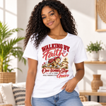 Walking by Faith T-Shirt – Funny Christian Turtle Graphic Tee
