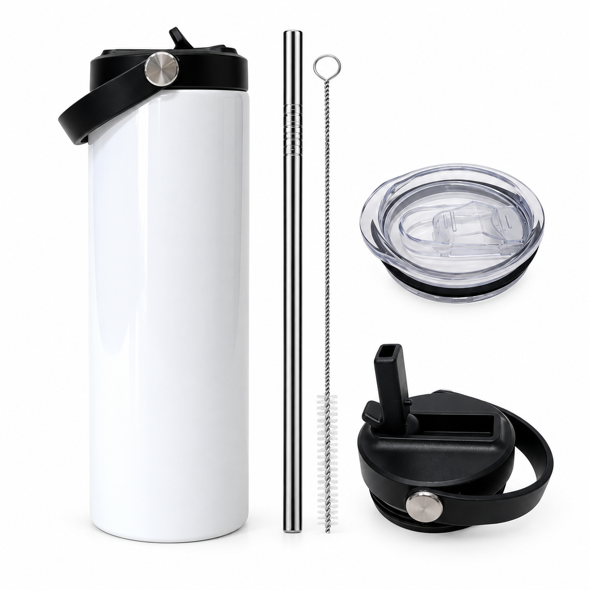 Custom Photo Travel Mug with Handle - Personalized Insulated Tumbler