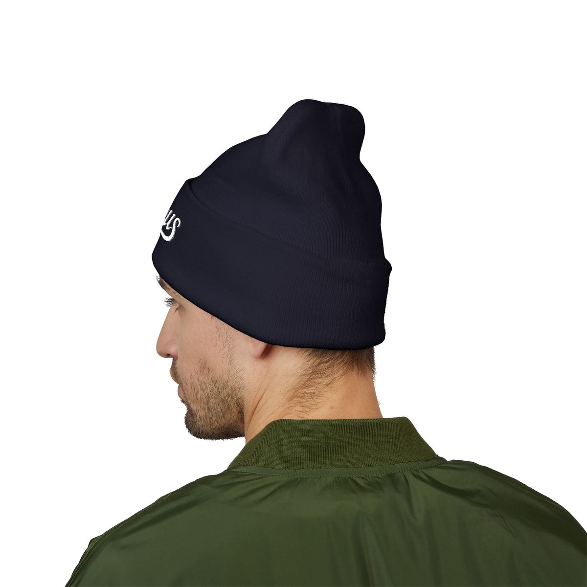 Zealous Embroidered Cuffed Beanie — Classic Winter Knit Hat