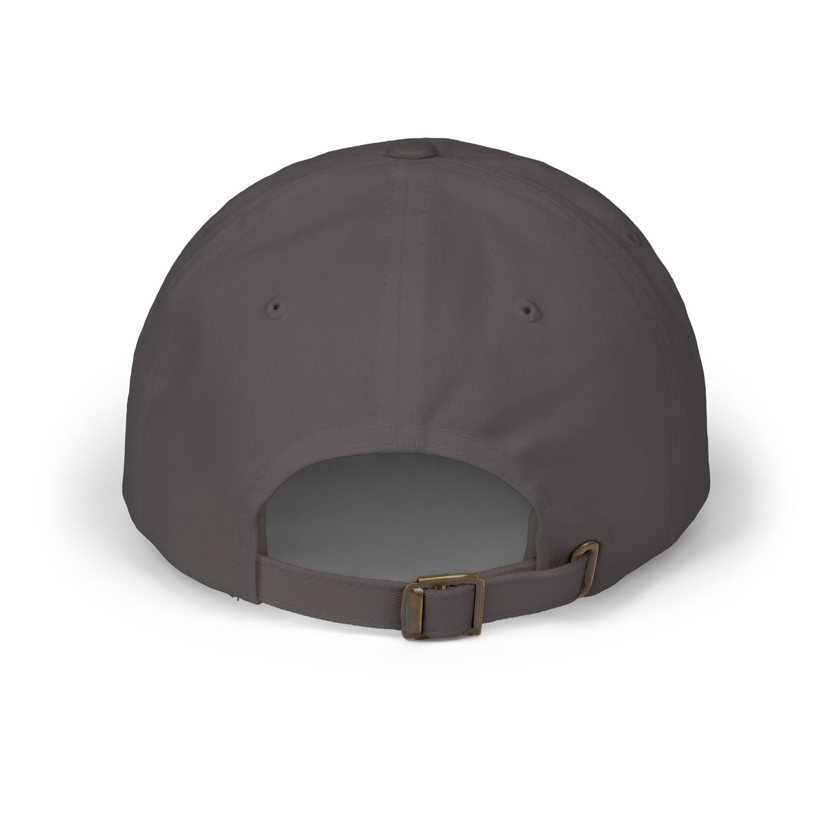 Zealous Classic Dad Cap — Vintage Brass Closure Cotton Baseball Hat (White)