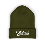 Zealous Embroidered Cuffed Beanie — Classic Winter Knit Hat